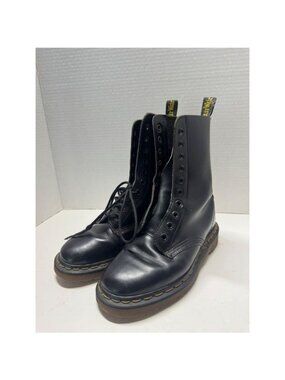 Dr. Martens 1490 Vintage Made in England Black Leather 10 Eyelet Boots Women 7